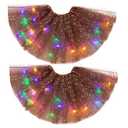 Magical & Luminous  LED Princess Halloween Tutu Skirt Sequins Shiny Skirt