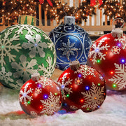 Christmas Ornament Ball Outdoor PVC 60CM Inflatable Decorated Ball PVC Giant Big Large Balls Xmas Tree Decorations Toy Ball