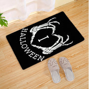 Halloween Flannel Floor Mat Bathroom Toilet Door Non-slop Mats Skull Absorbent Printing Floor Mat