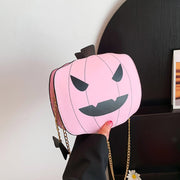 Halloween Cartoon Pumpkin Shoulder Bag For Girls Personality Funny Creative Chain Crossbody Bags Women