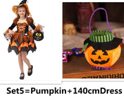 Halloween Children Costume Cosplay Witch Princess Dress