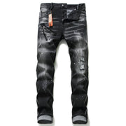 men jeans famous D2 Men slim jeans pants men's denim trousers zipper blue hole Pencil Pants