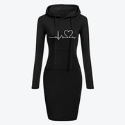 Autumn Winter Women Sweatshirts Long-sleeved Dress