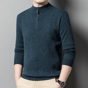 Thick Sweater Men's Half Turtleneck Zipper