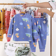 Children Plus Velvet Warm Clothing Winter Boys And Girls Thickened Autumn Clothes Long Trousers