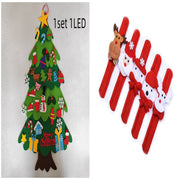 DIY Felt Christmas Tree New Year Toddler Kids Handmade Gift Toys Door Wall Hanging Ornaments Holiday Party Home Decoration Set