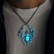 Halloween Creative Stereo Luminous Spider Necklace Glowing Night Fluorescence Antique Vintage Glow In The Dark For Men Women Gift Party Halloween Day Club