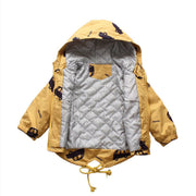 Long-sleeved Hooded Cotton-padded Jacket For Children