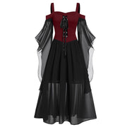 Halloween Witch Sling Strap And Big One Piece Dress