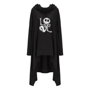 Long Sweatshirts Woman Irregular Letters Cloak Halloween