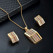 Exaggerated Jewelry Series Square Alloy Two-piece Jewelry 1