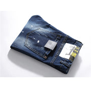 men jeans famous D2 Men slim jeans pants men's denim trousers zipper blue hole Pencil Pants