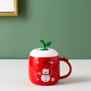 Fashion Christmas Mug Elk Christmas Snowman Cute Cartoon Mug Ceramic Mug