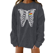 Halloween Creative Theme Print Loose Sweater