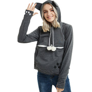 Cute Hoodies Pullover Sweatshirts With Pet Pocket For Cat Clothes Winter Women