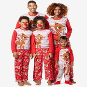 Outfits Christmas Family Matching Pajamas Men Women's Kids Baby Sleepwear Cute Fox Pattern Infant Romper Family Clothes Set