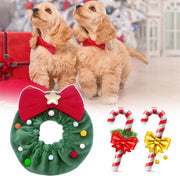 Christmas Pet Bow-knot Collar Friendly To Skin Xmas Pet Scarf Washable Party Pet Dog Neck Strap Scarf Photo Prop Pet Supplies