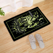 Halloween Flannel Floor Mat Bathroom Toilet Door Non-slop Mats Skull Absorbent Printing Floor Mat