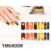 Cross-border New Arrival Nail Sticker Million Halloween Skull Autumn Maple Leaf Pumpkin Ghost Festival Adhesive Nail Sticker