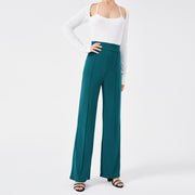 Solid Color Casual Pants Slim, High-waisted Bell Bottoms 11