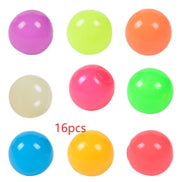 Luminous Sticky Ball Toys Sticky Wall Home Party Games Glow In The Dark Novelty Toys Decompression Squeeze Toy