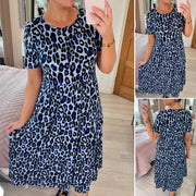 Summer Fashion Sexy Women Clothing Leopard Print Women's Loose Dress