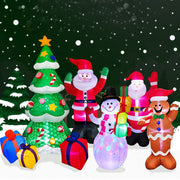 Christmas LED Lights Glowing Santa Tree Snowman Inflatable Doll Outdoor Yard Garden Decoration