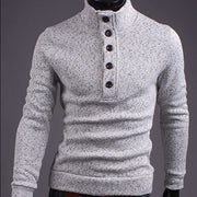 Men's Fashion Trendy Turtleneck Buttons Sweater