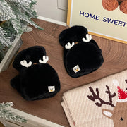 Elk Christmas Gloves Female Winter Warm