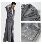 Men's Winter Coral Fleece Nightgown Homewear Thickened Pajamas