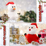 Santa Plush Snowman Plush Toy Reversible Christmas Santa Claus Double Side Stuffed Plushie Soft Doll New Year Birthday Gift for Kids