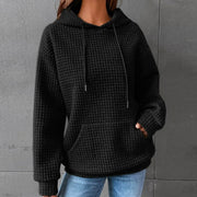 Fashion Waffle Hoodie Sweater Women's Sports Sweatshirt Casual Long Sleeve Tops Women's Clothing