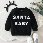 New Children's Christmas Sweater Letter Print