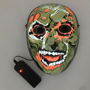 LED Mask Luminous Glowing Halloween Party Mask Neon EL Mask Halloween Cosplay Mask