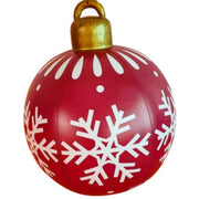 Christmas Ornament Ball Outdoor PVC 60CM Inflatable Decorated Ball PVC Giant Big Large Balls Xmas Tree Decorations Toy Ball