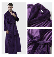 Men's Winter Coral Fleece Nightgown Homewear Thickened Pajamas