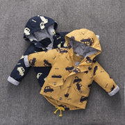 Long-sleeved Hooded Cotton-padded Jacket For Children