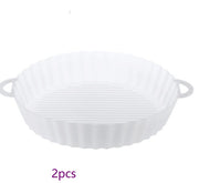 Air Fryer Tray Silicone Kitchen Supplies Air Fryer Silicone Pot Grill Pan Accessories Disposable Paper Liner