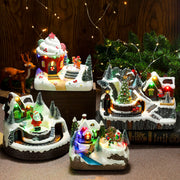 Christmas Rotating Resin Luminous Music Box Ornaments