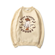 Boot Scootin' Spooky Sweatshirt Halloween Hoodie Cowboy Ghost