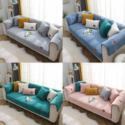 Modern Solid Color Winter Lamb Wool Sofa Towel Thicken Plush Soft And Smooth Sofa Covers For Living Room Anti-slip Couch Cover 2