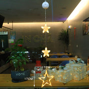 Christmas 3pcs LED Light Star Xmas Tree Hanging Sucker Lamp Window Ornaments Decoration For Home Xmas New Year Christmas Decorations