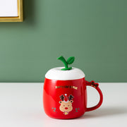 Fashion Christmas Mug Elk Christmas Snowman Cute Cartoon Mug Ceramic Mug