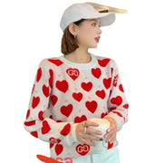 Women's Spring And Autumn White Long Sleeve Lapel Sweater Knitted Sweater