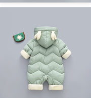 Baby Winter Snowsuit Plus Velvet Thick Baby Boys Jumpsuit 0-3 Years Toddler Coat