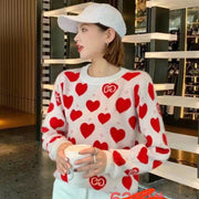 Women's Spring And Autumn White Long Sleeve Lapel Sweater Knitted Sweater