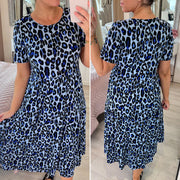 Summer Fashion Sexy Women Clothing Leopard Print Women's Loose Dress