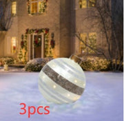 Christmas Ornament Ball Outdoor PVC 60CM Inflatable Decorated Ball PVC Giant Big Large Balls Xmas Tree Decorations Toy Ball