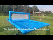 Inflatable Volleyball Net Outdoor Backyard Beach Games, 33FT Giant Kids Outdoor Games for Adults Family, Durable PVC Water Inflatable Volleyball Count